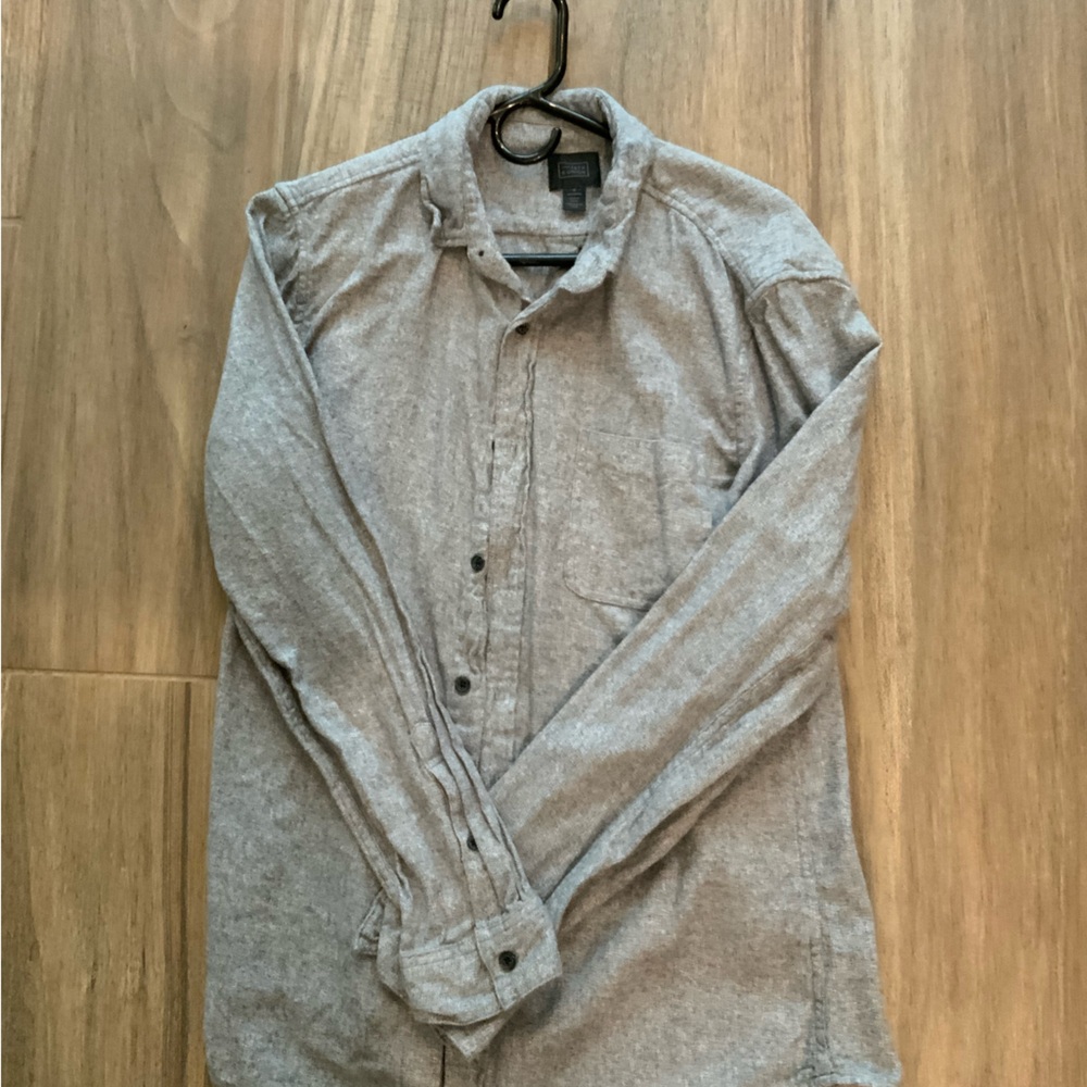 14th & Union Gray Casual Button Down Shirt